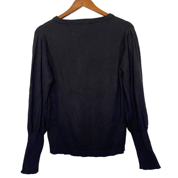 Magaschoni Balloon Puff Sleeve Sweater Career Office Size Medium - Picture 2 of 4